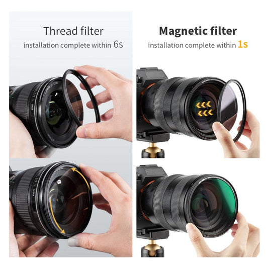 K&F Concept Magnetic Black Mist 1/4 Filter, Special Effects Lens Accessory, HD Multi-Layer Coated, Nano-X Series