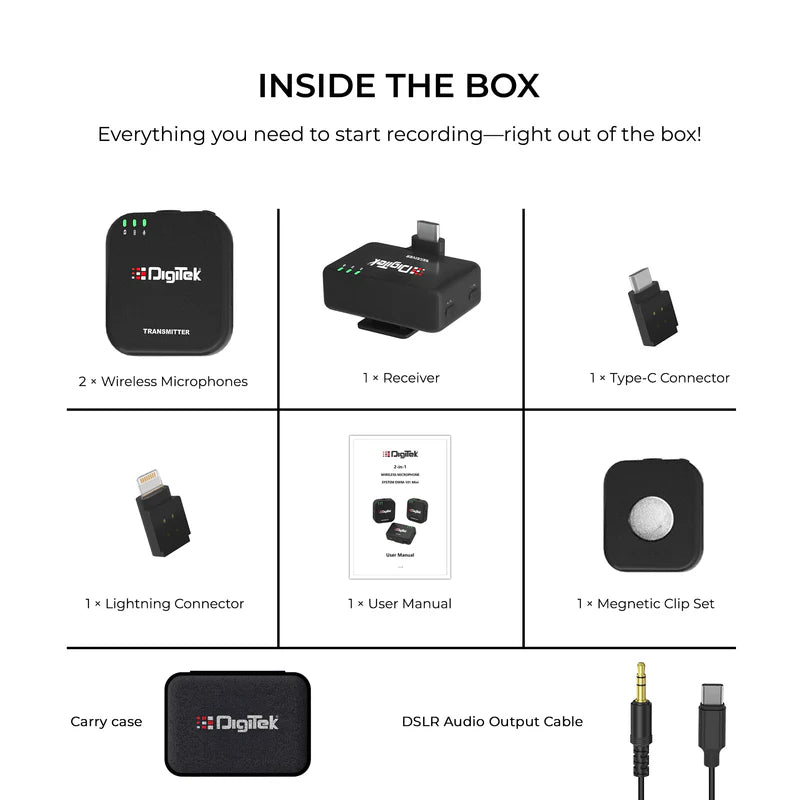 Digitek DWM-101 Mini 2.4G Wireless Microphone System
