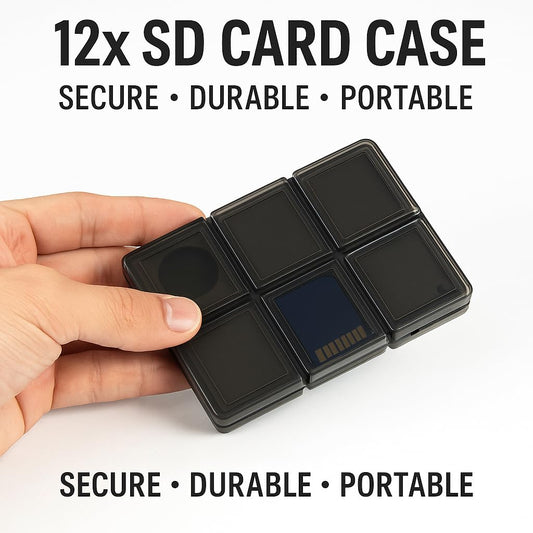 TEKTONIC 12-Slot Memory Card Case – Waterproof & Shockproof