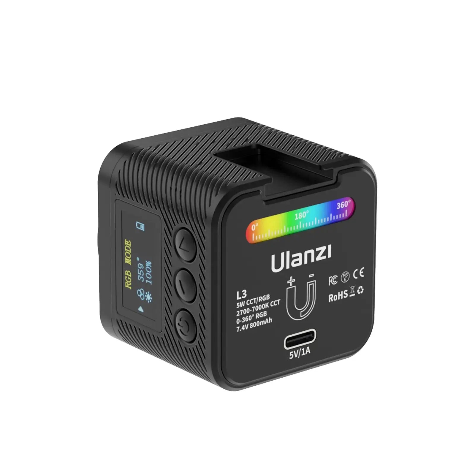 Ulanzi L3 RGB LED Waterproof Video Light Mini Magnetic Cube 2700K 7000K Ulanzi