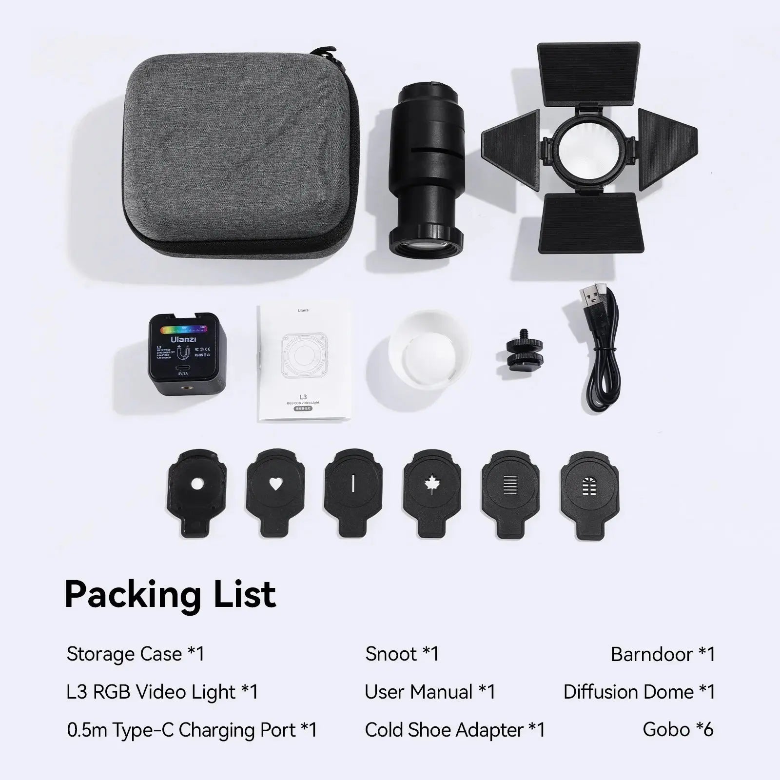 Ulanzi L3 RGB LED Waterproof Video Light Mini Magnetic Cube 2700K 7000K Ulanzi