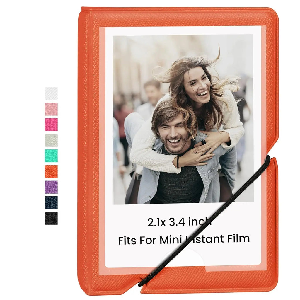 Tektonic Mini Photo Album 28 Pockets Salmon Orange TEKTONIC