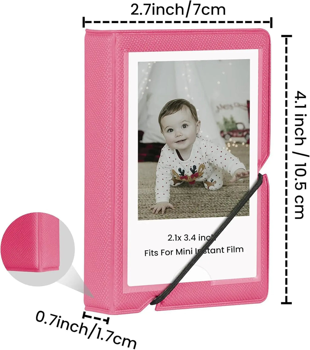 Tektonic Mini Photo Album 28 Pockets Rose Red TEKTONIC