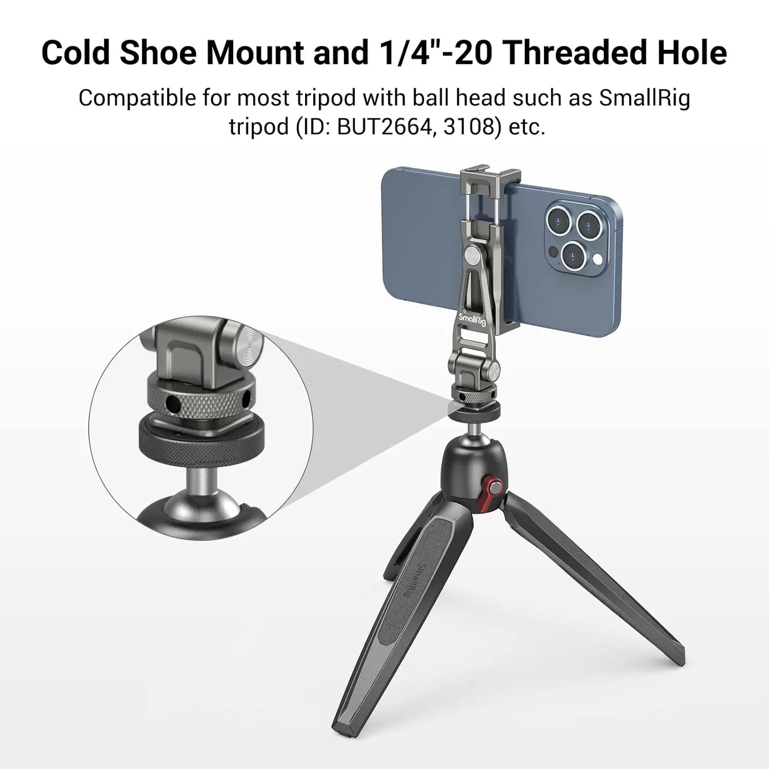 SmallRig Universal Cell Phone Mount Adapter with Cold Shoe 3559 SMALLRIG