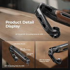 SmallRig Wooden Top Handle with ARRI Locating Screws Retractable Mount 5252 SMALLRIG