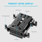 SmallRig Camera Tripod Mounting Baseplate with 15mm Rod Clamp Rail Block 1798 SMALLRIG