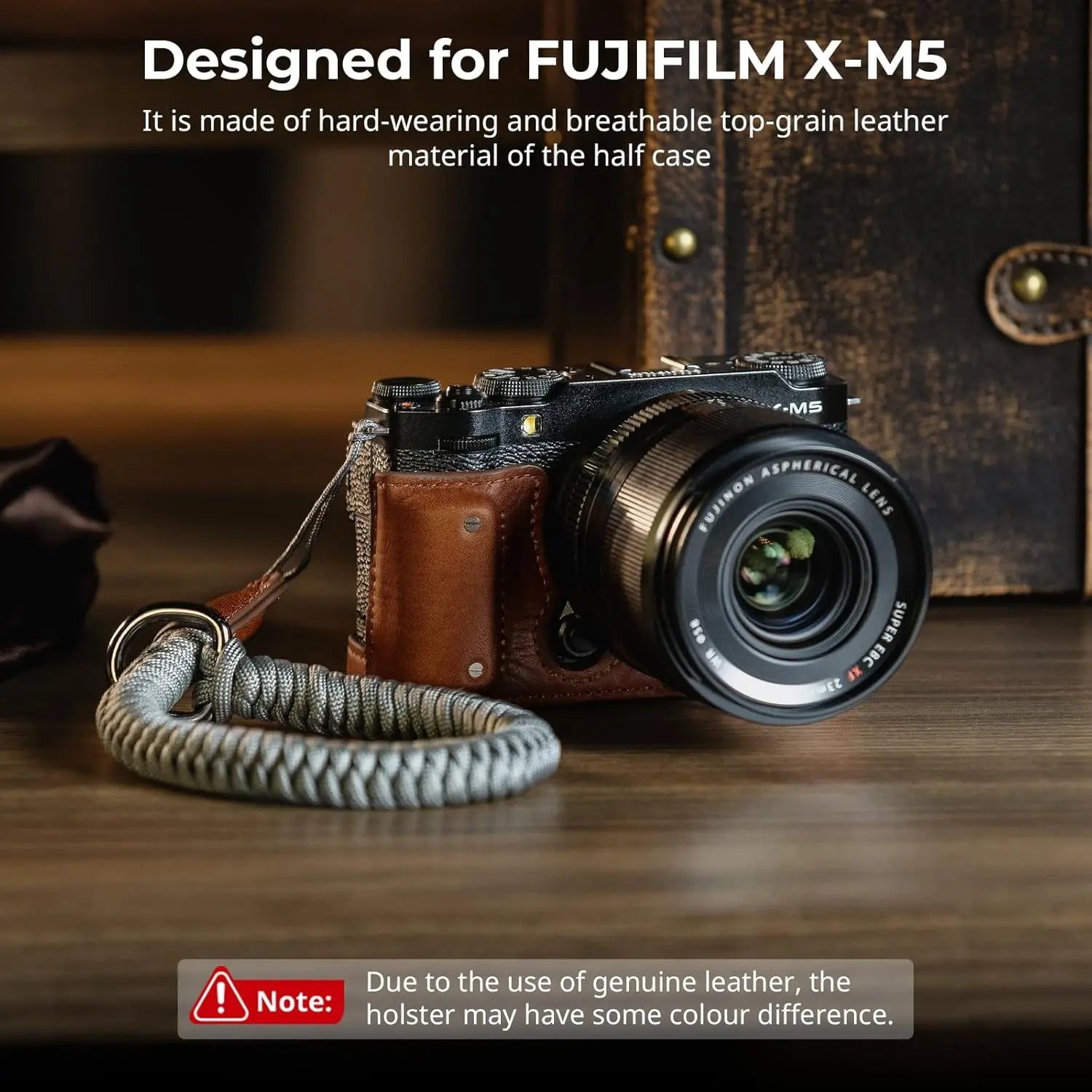SmallRig X M5 Leather Half Case Kit for FUJIFILM X M5 Brown 4880 SMALLRIG