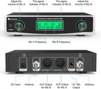 FIFINE K040 Dual Wireless Handheld Microphone System | UHF Cordless Dynamic Microphones with Dual-Channel Receiver