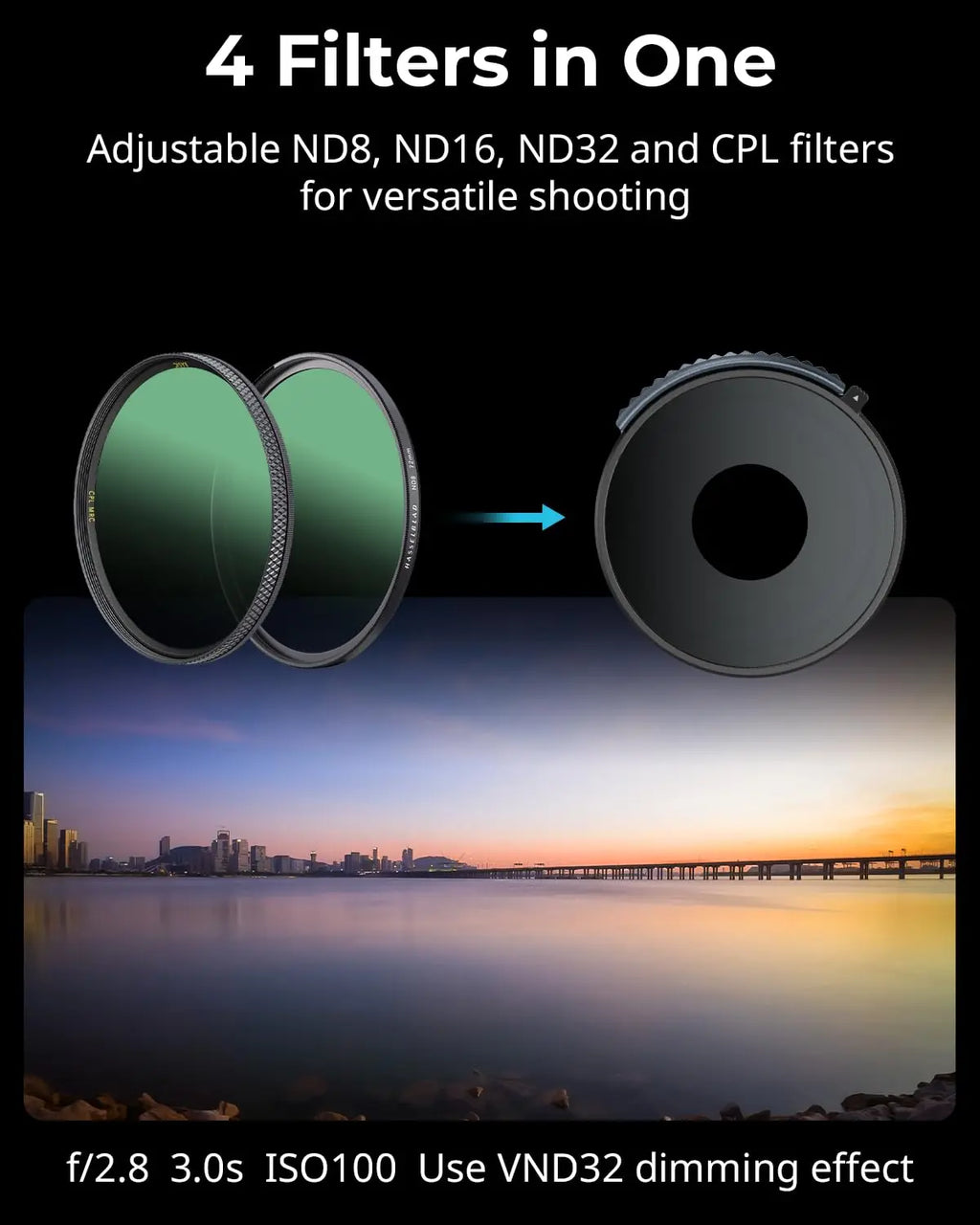 SmallRig CPL and VND 3 to 5 Filter for GoPro Action Camera Lens Filter 4942 SMALLRIG
