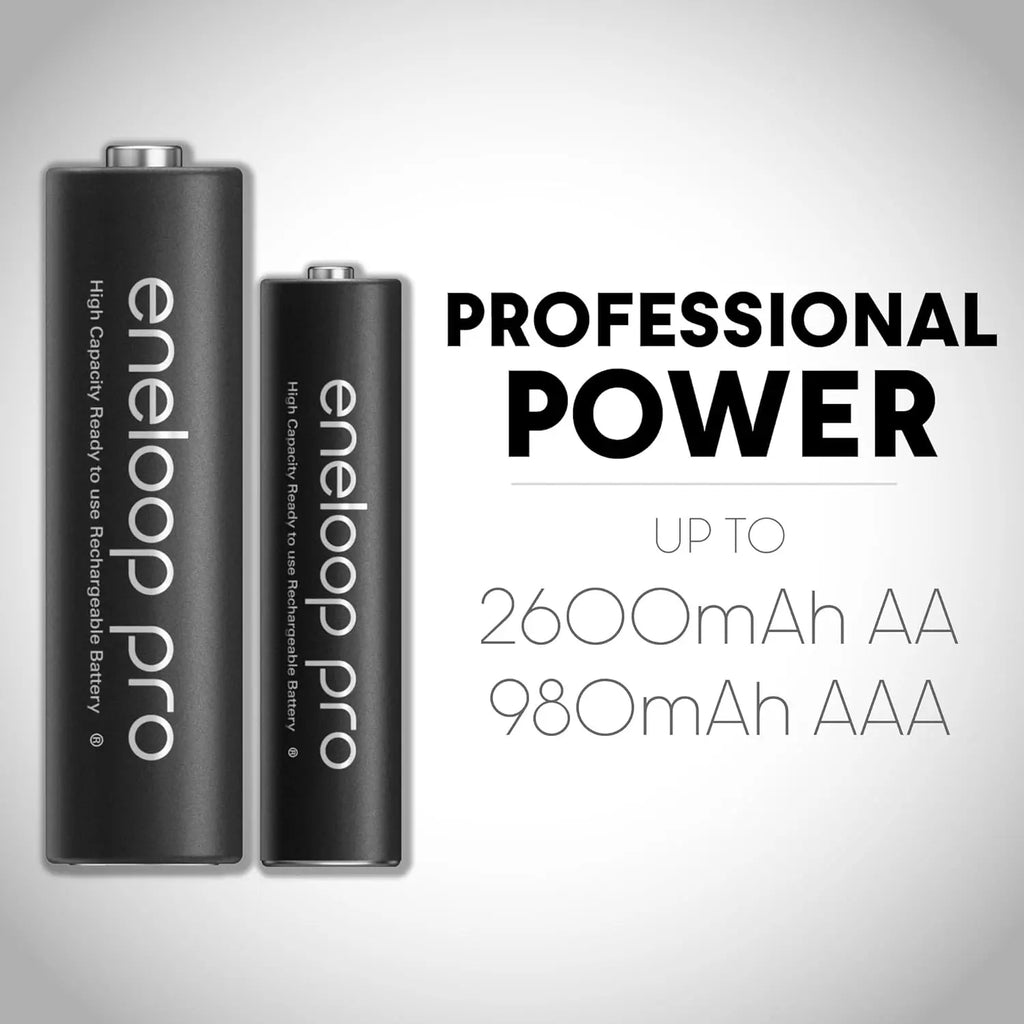 Panasonic Eneloop Pro AA Rechargeable Batteries BK-3HCCE/4BN 2550mAh DJI