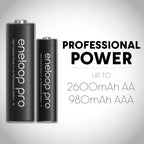 Panasonic Eneloop Pro AA Rechargeable Batteries BK-3HCCE/4BN 2550mAh DJI