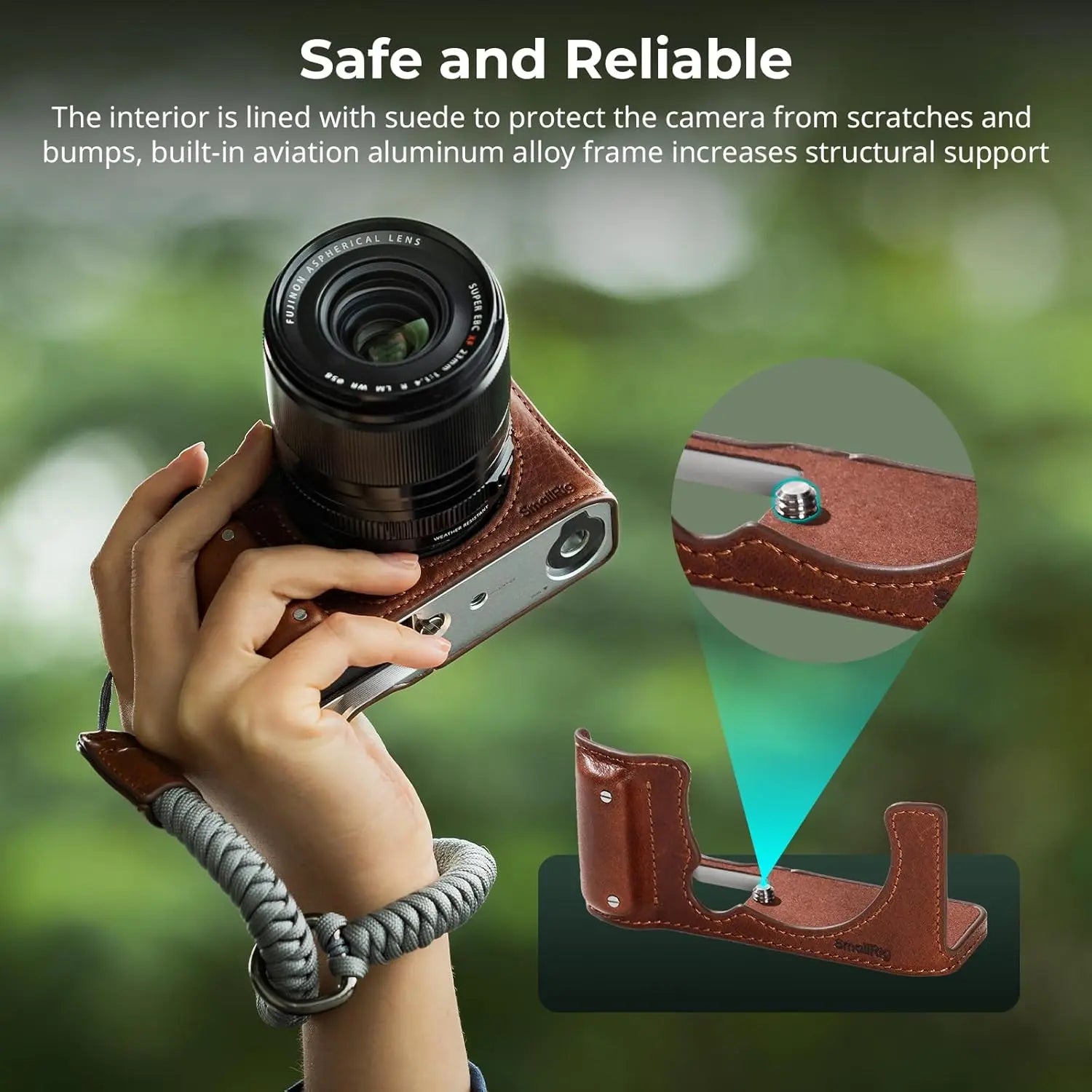 SmallRig X M5 Leather Half Case Kit for FUJIFILM X M5 Brown 4880 SMALLRIG