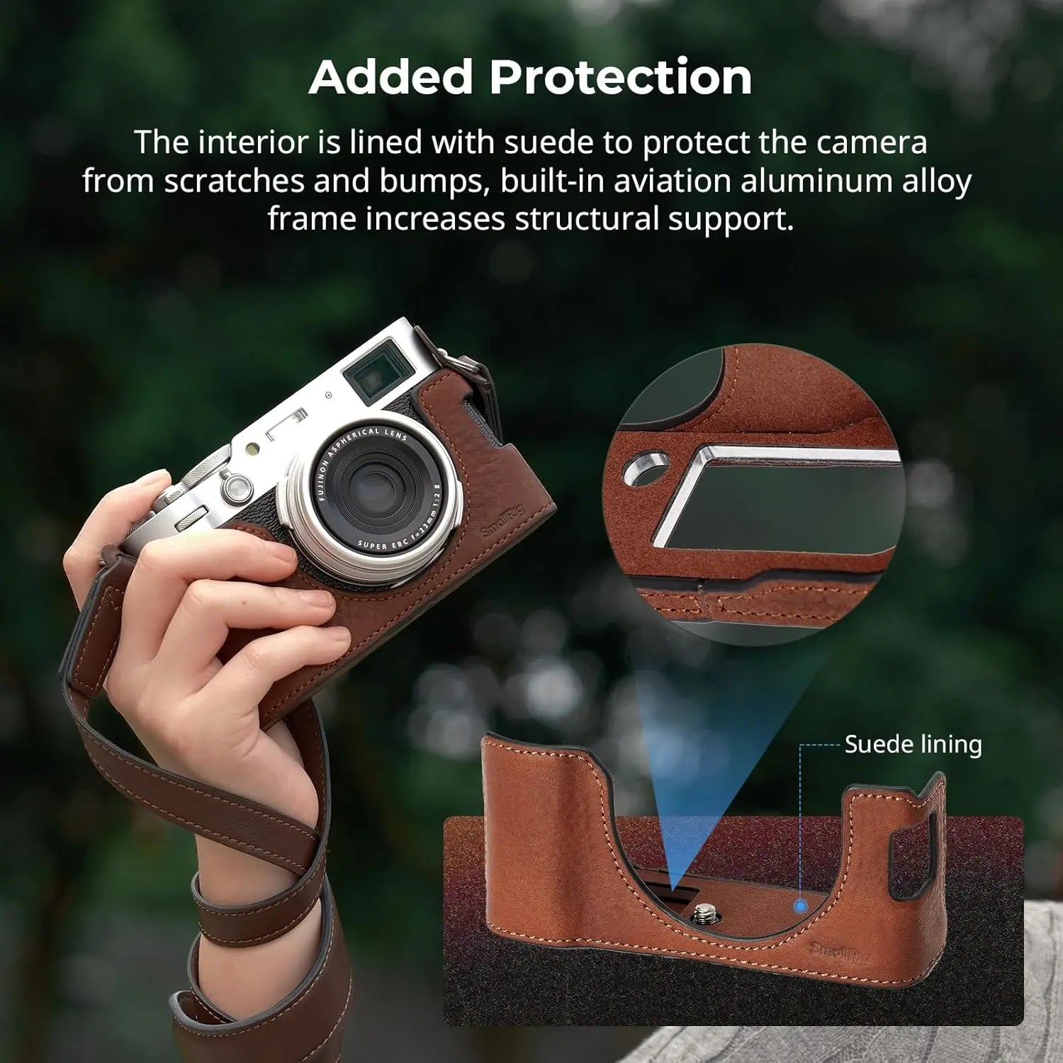 SmallRig Brown Leather Half Case Kit with Shoulder Strap 4699 SMALLRIG