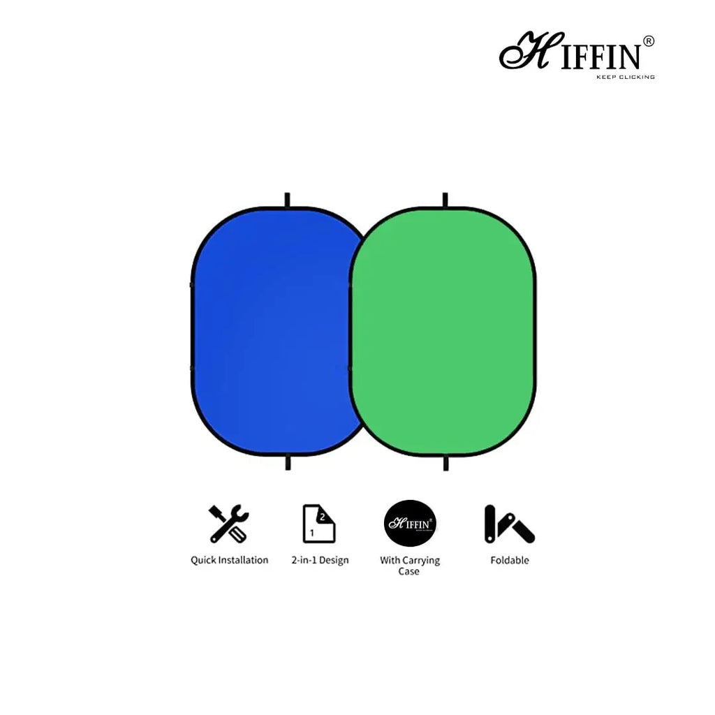 HIFFIN Two in One Green Blue 150 cm by 200 cm HIFFIN