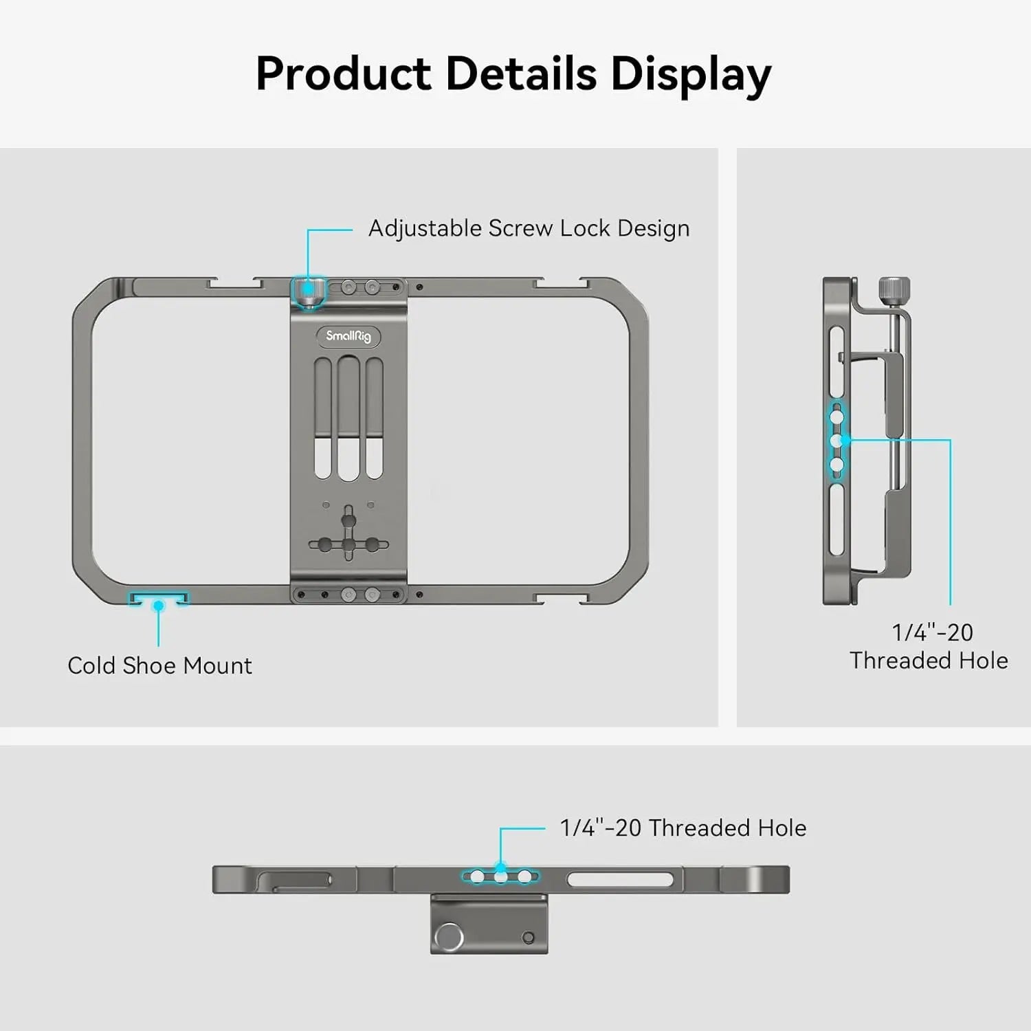 SmallRig Universal Phone Video Rig Aluminum Alloy Cage 2791B SMALLRIG