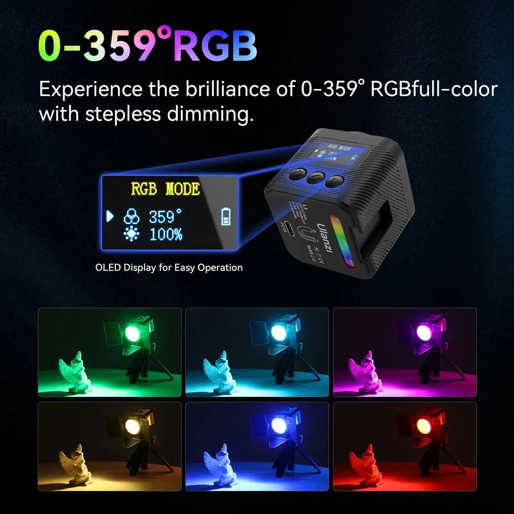 Ulanzi L3 RGB LED Waterproof Video Light Mini Magnetic Cube 2700K 7000K Ulanzi