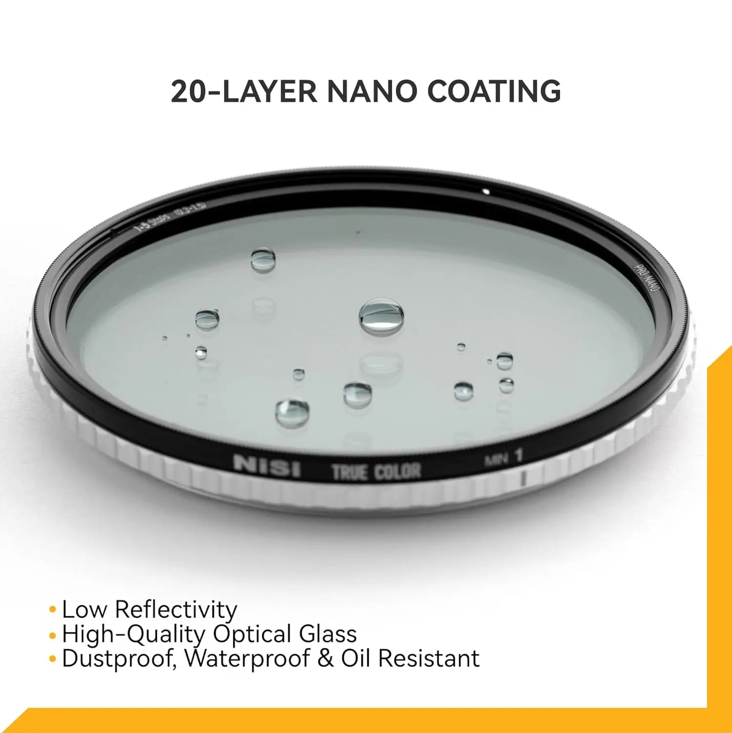 NiSi 105mm True Color ND Vario 1 to 5 Stops ND2 ND32 Variable ND Filter Nisi