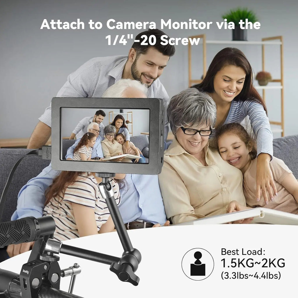 SmallRig Adjustable Articulating Magic Arm 9 point 8 Inch with Dual 1 by 4 Screw 2066B SMALLRIG
