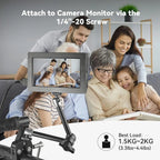 SmallRig Adjustable Articulating Magic Arm 9 point 8 Inch with Dual 1 by 4 Screw 2066B SMALLRIG
