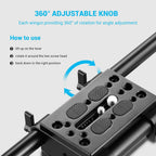 SmallRig Camera Tripod Mounting Baseplate with 15mm Rod Clamp Rail Block 1798 SMALLRIG