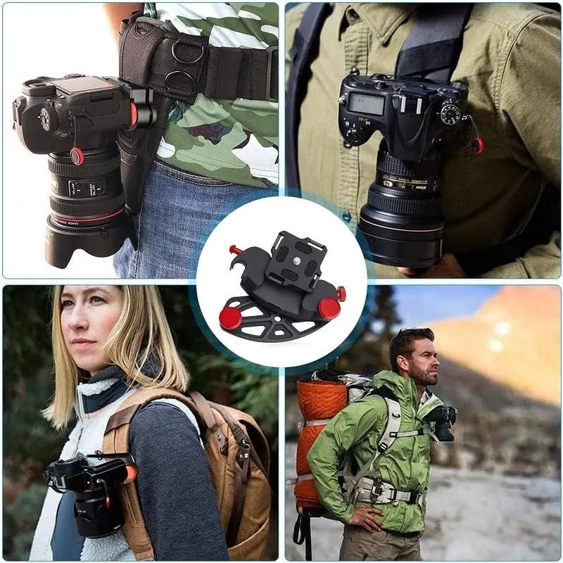 TEKTONIC Quick Release Camera Capture Clip Backpack Mount â€“ Secure Hands-Free Clip for DSLR, Mirrorless & Action Cameras TEKTONIC