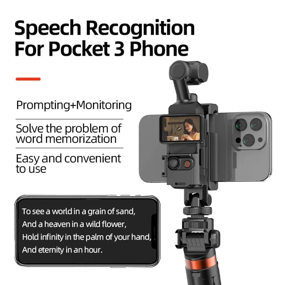TEKOTNIC Phone Holder Mount for DJI Pocket 3/4 – Smartphone Clamp Adapter Royale Device