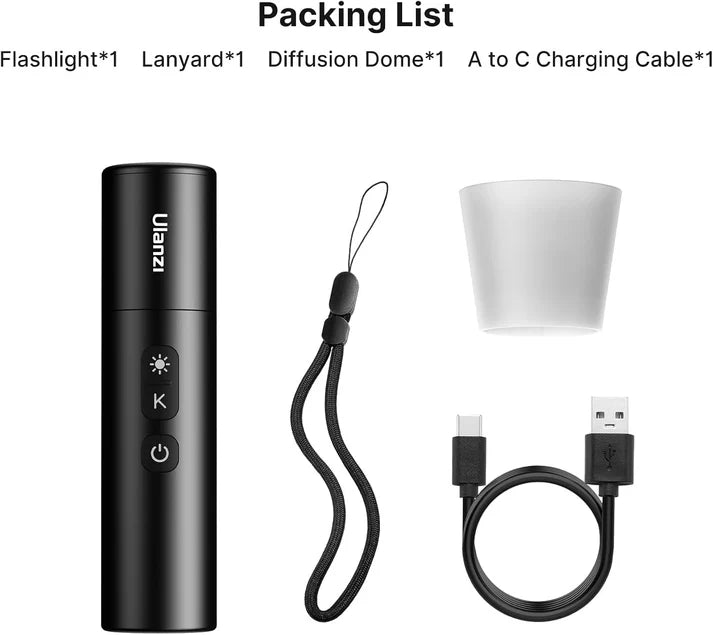 Ulanzi LM07 Zoomable Bi-Color Photography Torch Light