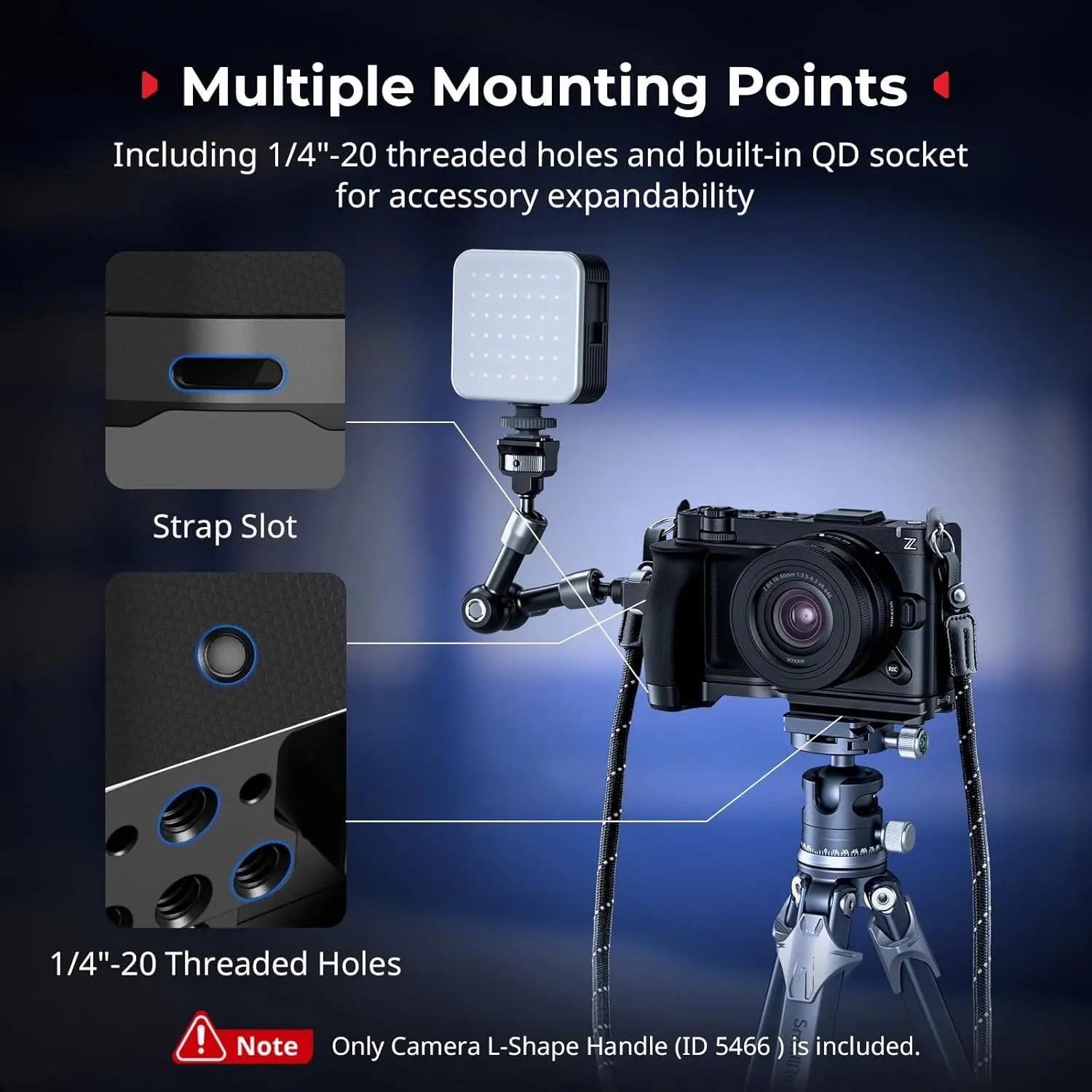 SmallRig L Shape Handle for Nikon ZR with Silicone Grip 5466 SMALLRIG