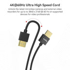 SmallRig Ultra Slim 4K HDMI Data Cable A to A 35cm 2956B SMALLRIG