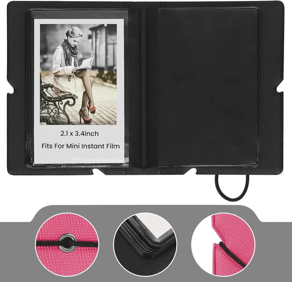 Tektonic Mini Photo Album 28 Pockets Rose Red TEKTONIC