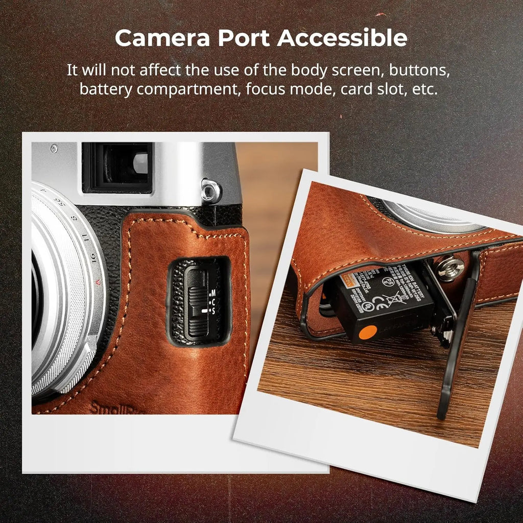 SmallRig Brown Leather Half Case Kit with Shoulder Strap 4699 SMALLRIG