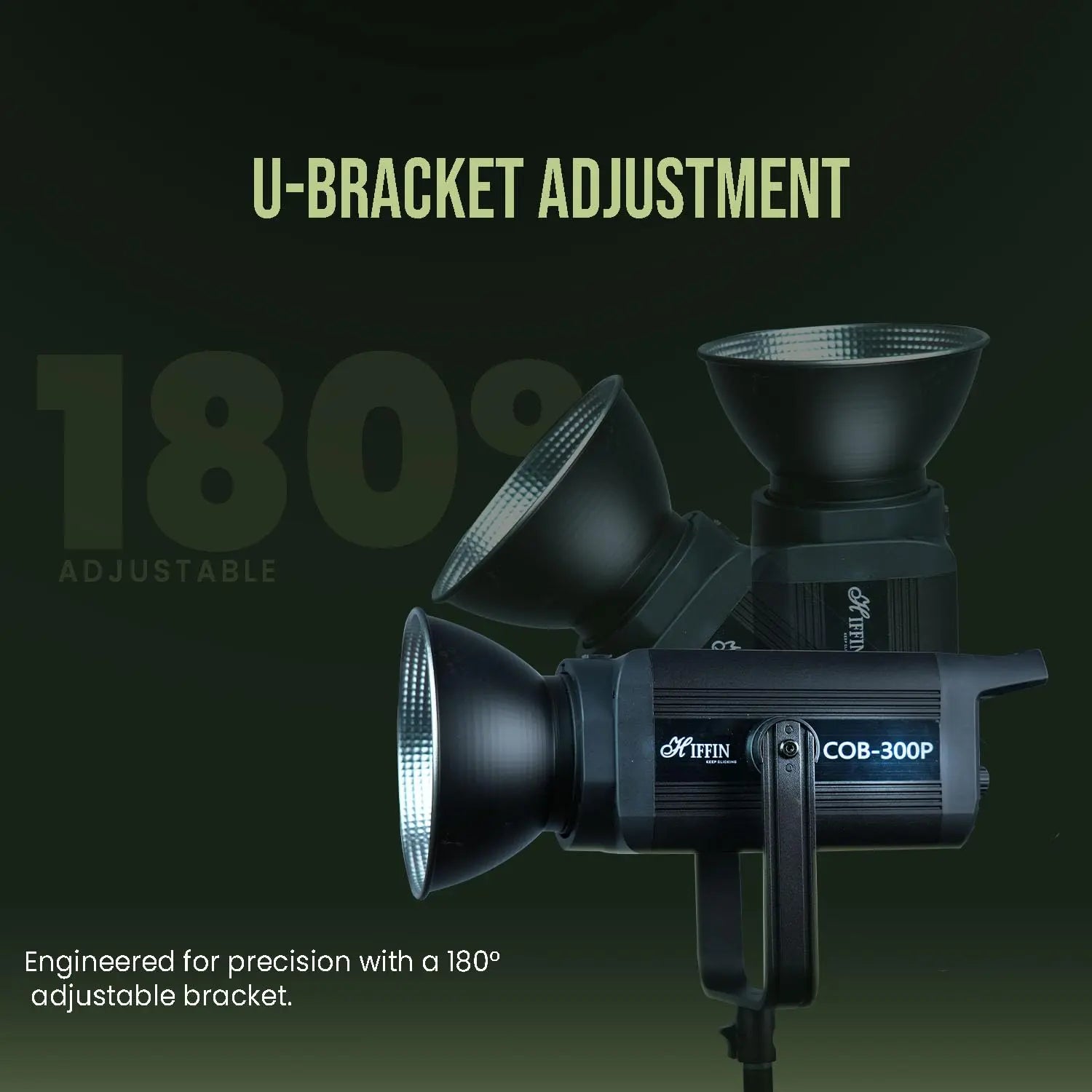 HIFFIN COB 300P 300 Watt Professional Bi Color LED Video Light HIFFIN