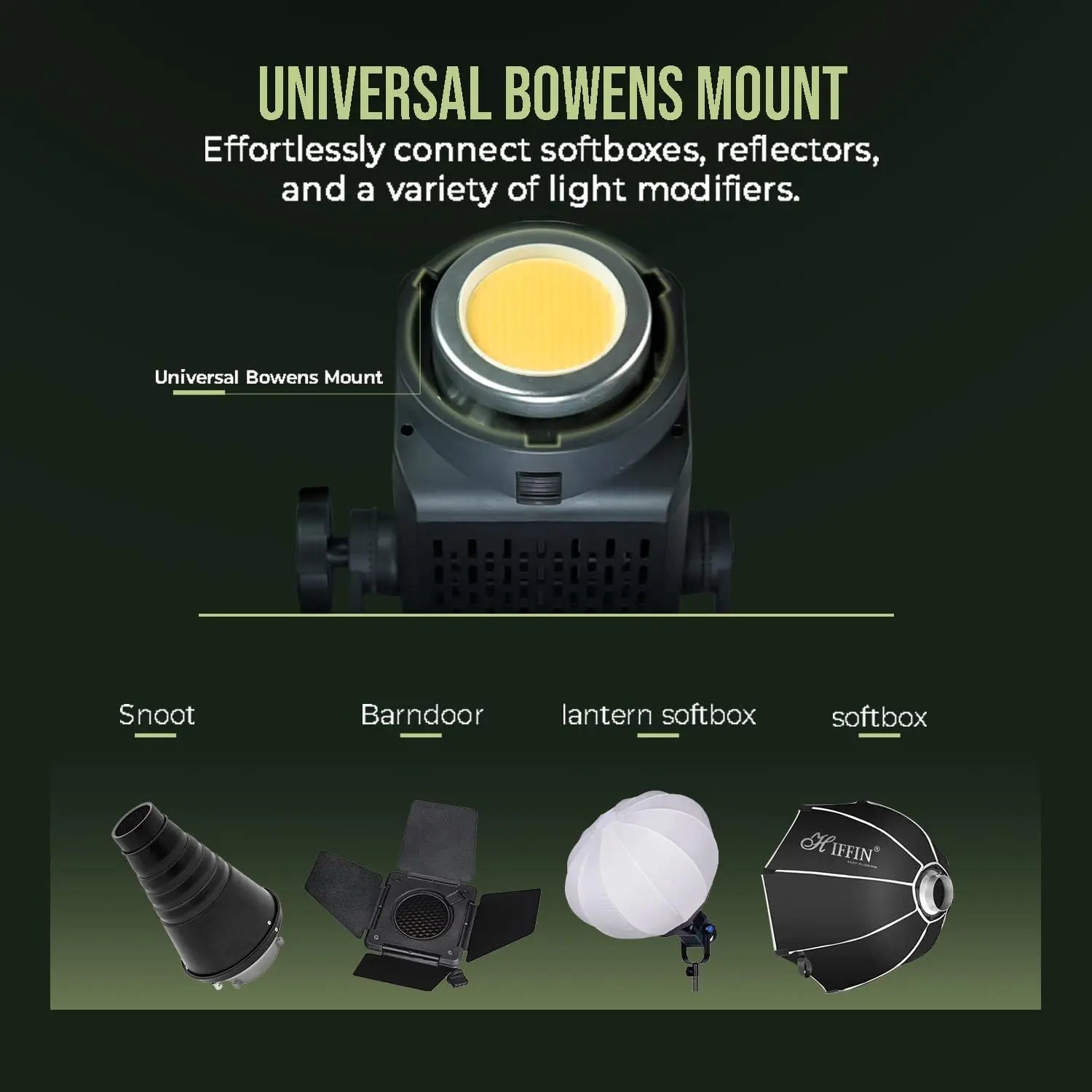 HIFFIN COB 300P 300 Watt Professional Bi Color LED Video Light HIFFIN