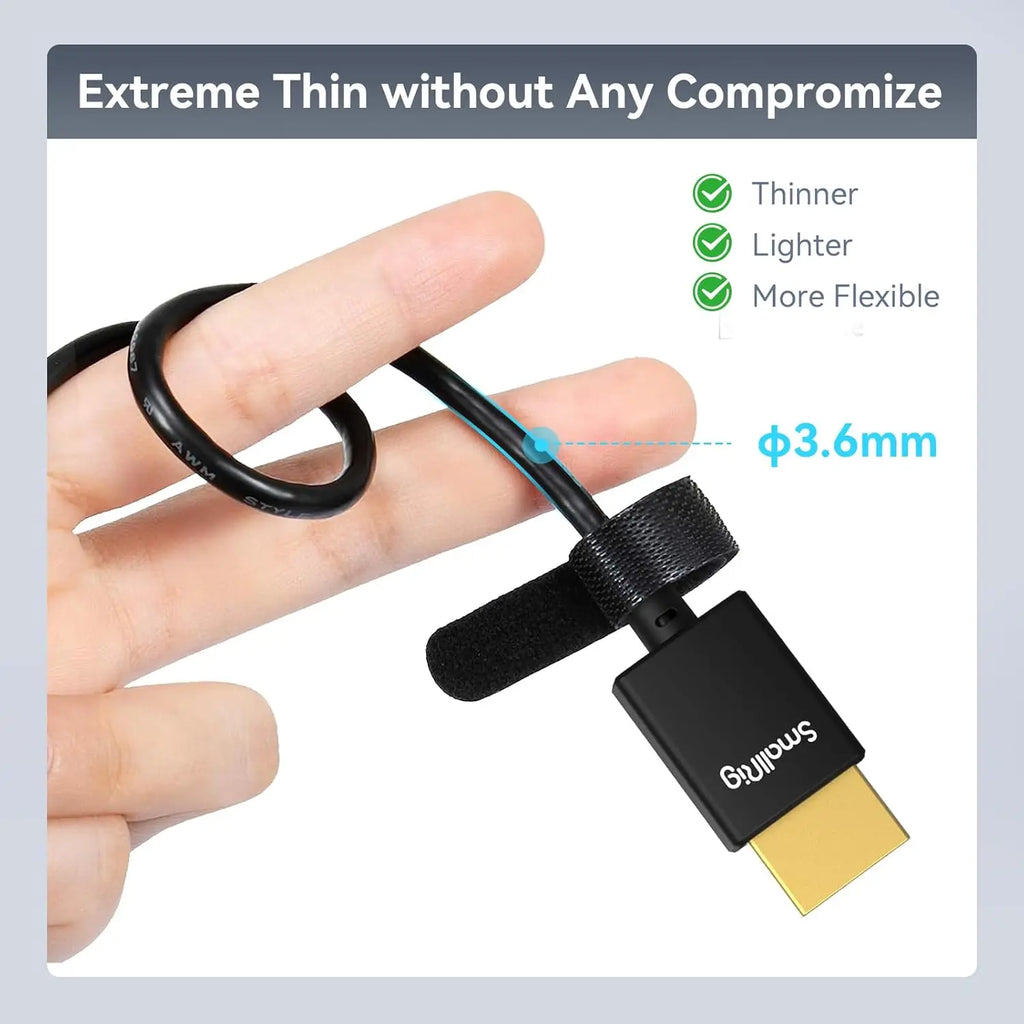 SmallRig Ultra Slim 4K HDMI Data Cable A to A 35cm 2956B SMALLRIG