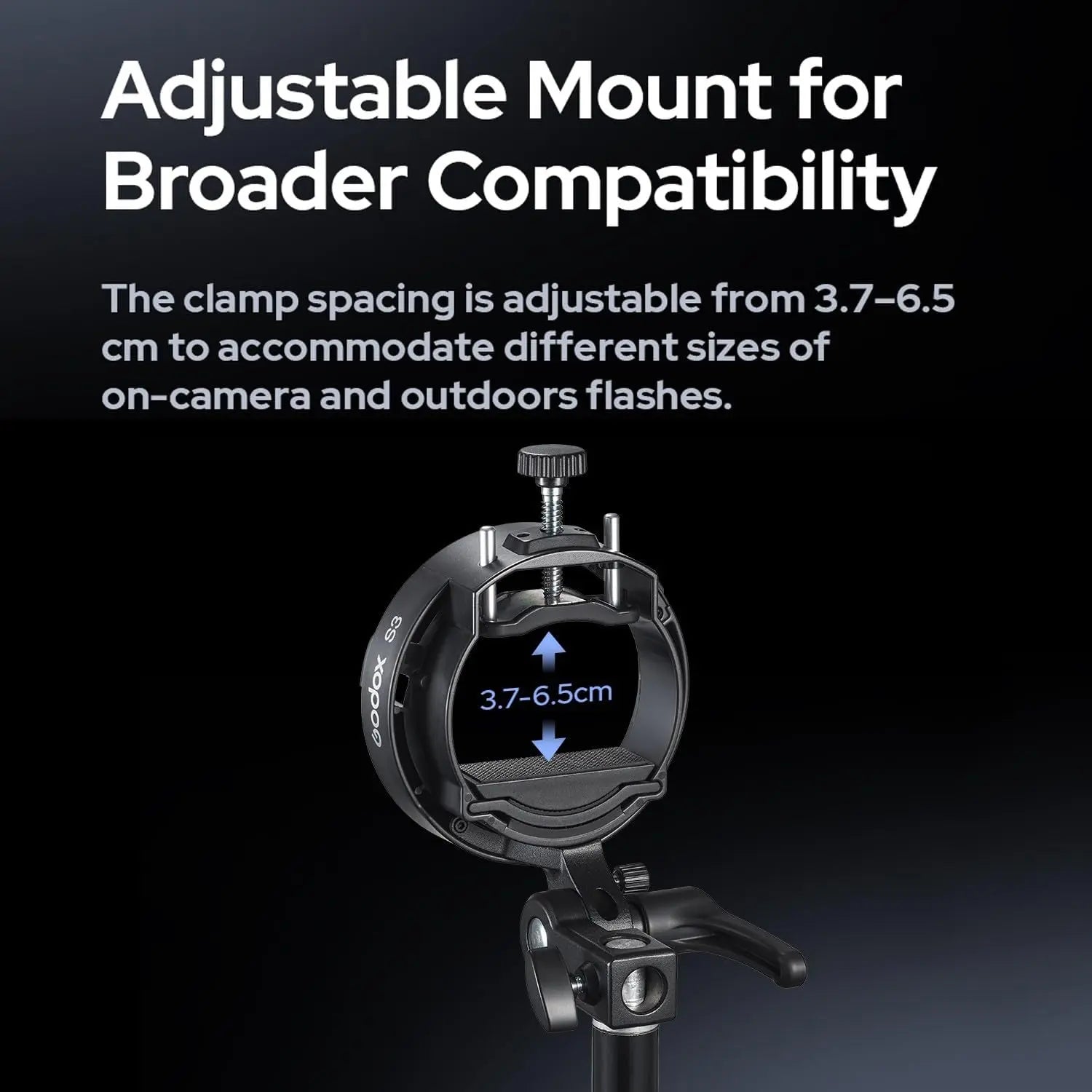 Godox S3 Speedlite Bracket Bowens Mount Flash Holder Godox