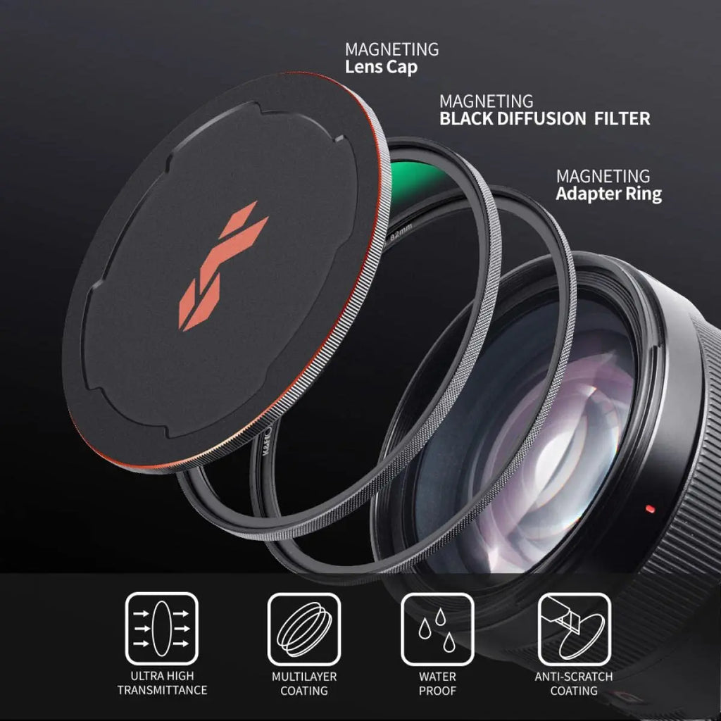 K&F Concept Magnetic Black Mist 1/4 Filter, Special Effects Lens Accessory, HD Multi-Layer Coated, Nano-X Series K&F