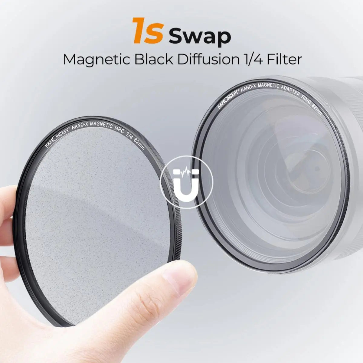 K&F Concept Magnetic Black Mist 1/4 Filter, Special Effects Lens Accessory, HD Multi-Layer Coated, Nano-X Series K&F