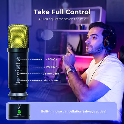 Digitek DM-401 RGB USB Condenser Microphone Kit
