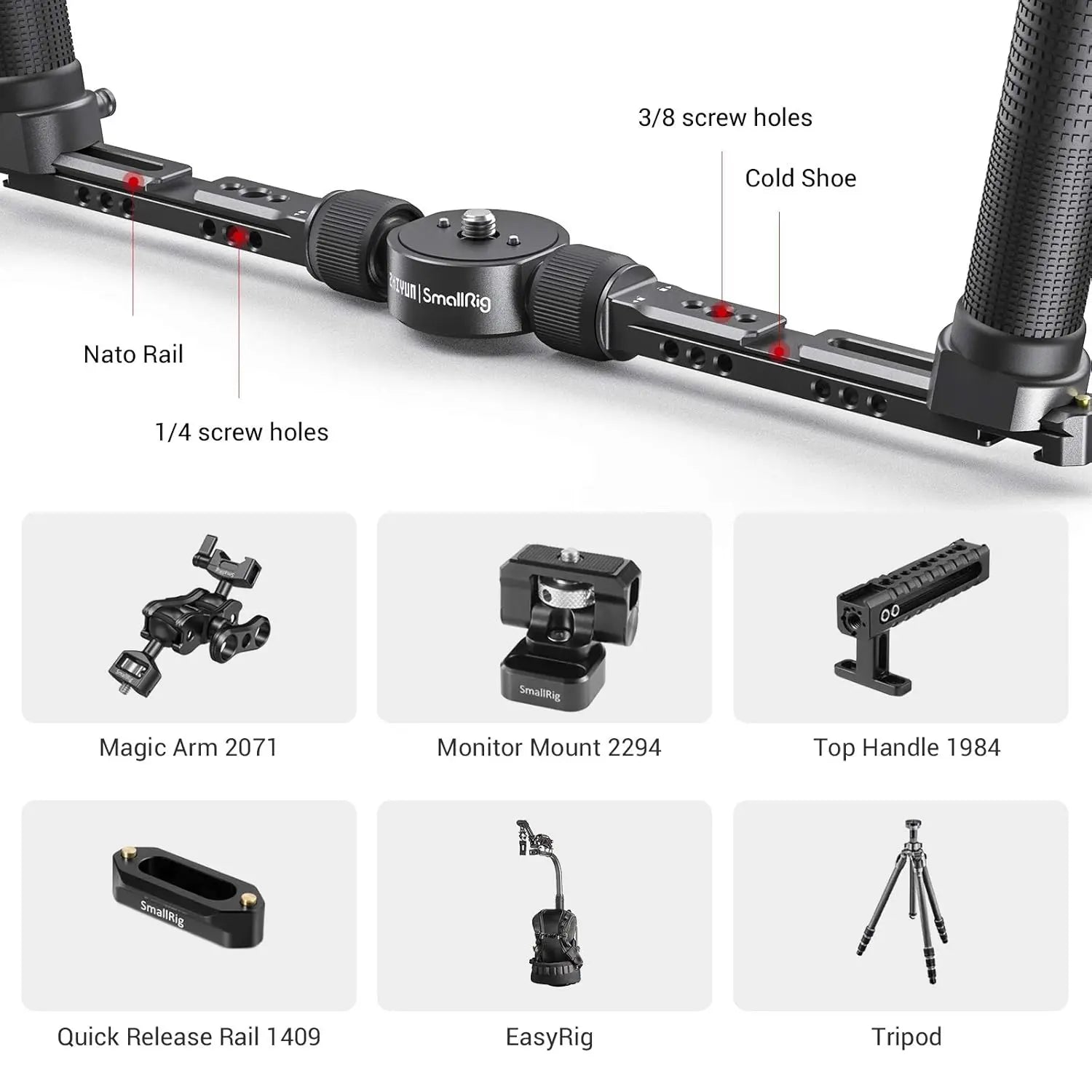 SmallRig Dual Handgrip for Zhiyun Crane 3S Handheld Stabilizer 2857 SMALLRIG