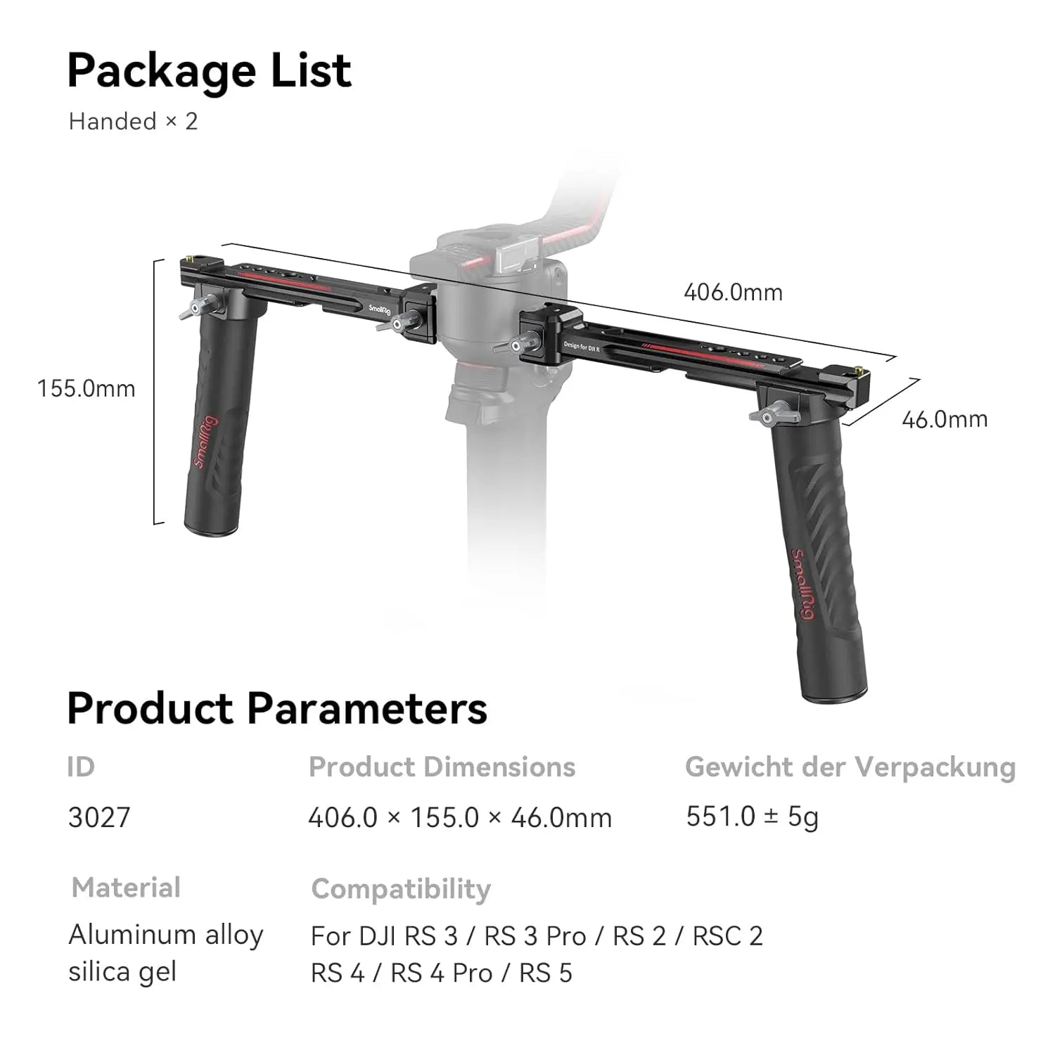 SmallRig Dual Handle Handgrip 3027 SMALLRIG