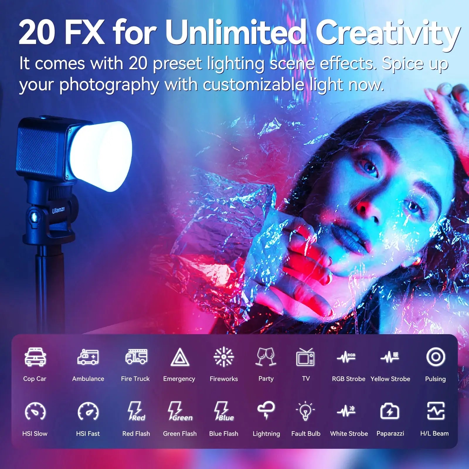 Ulanzi L3 RGB LED Waterproof Video Light Mini Magnetic Cube 2700K 7000K Ulanzi