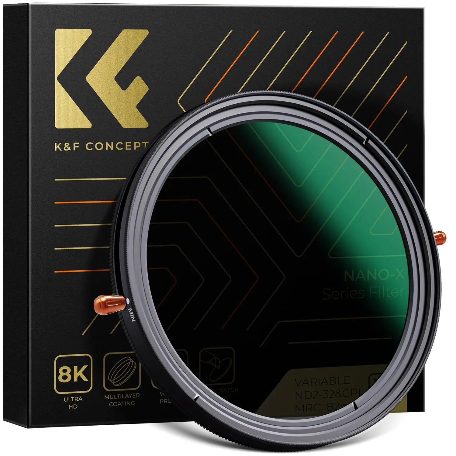 K and F Concept 67mm Variable ND2 ND32 with CPL Filter K&F