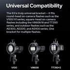Godox S3 Speedlite Bracket Bowens Mount Flash Holder Godox