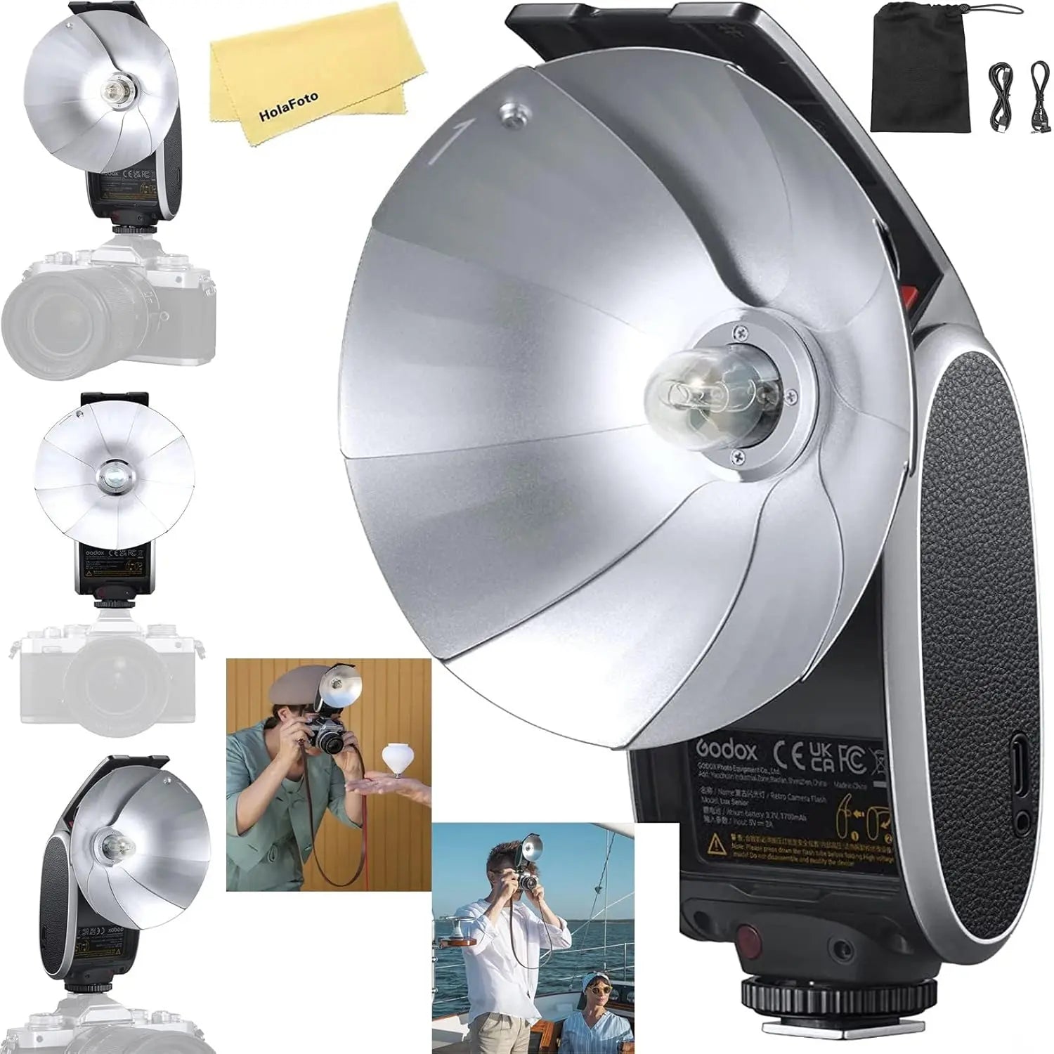 Godox Lux Senior Retro Camera Flash Rechargeable Vintage Speedlight Godox