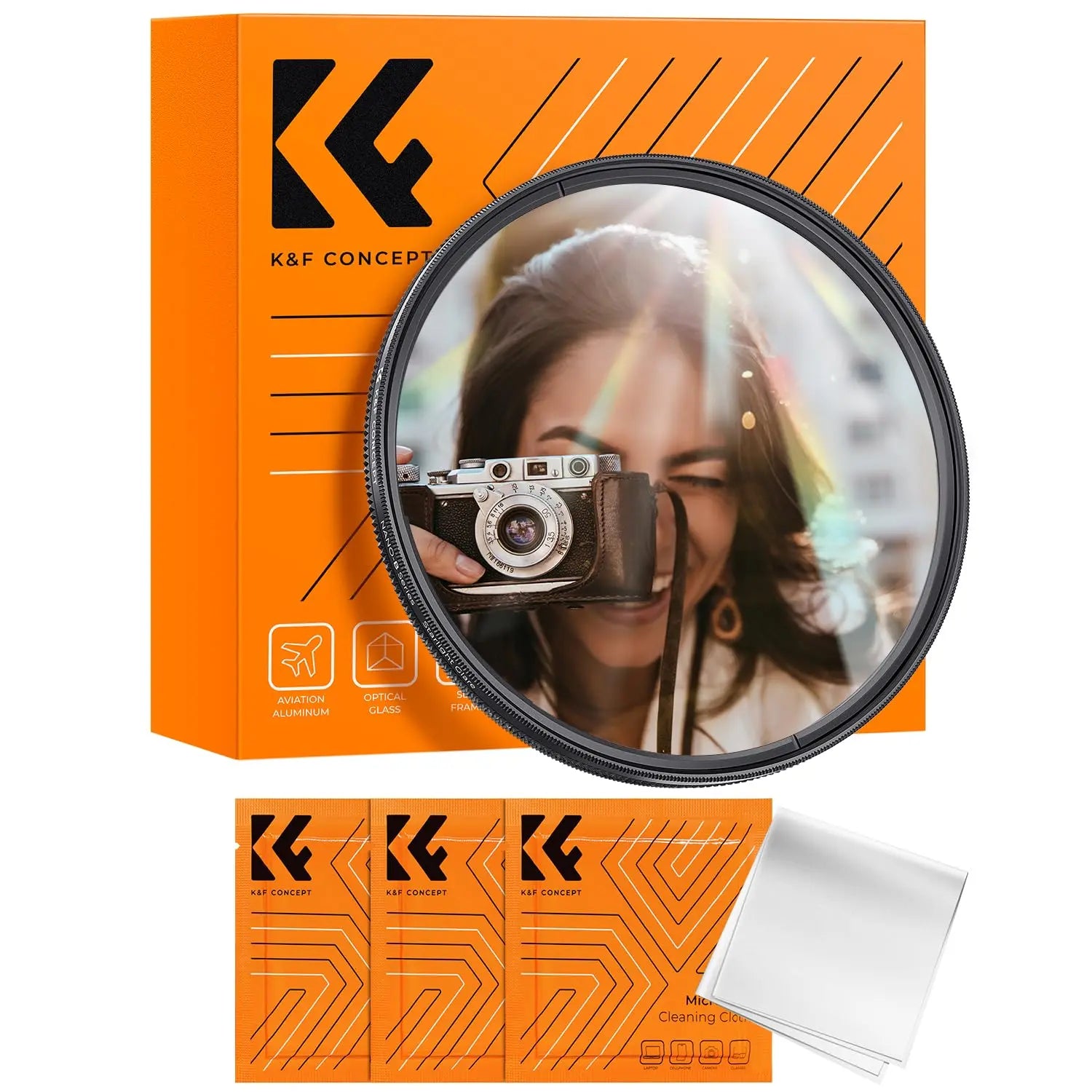 K and F Concept 82mm Blue Streak Anamorphic Lens Filter K&F