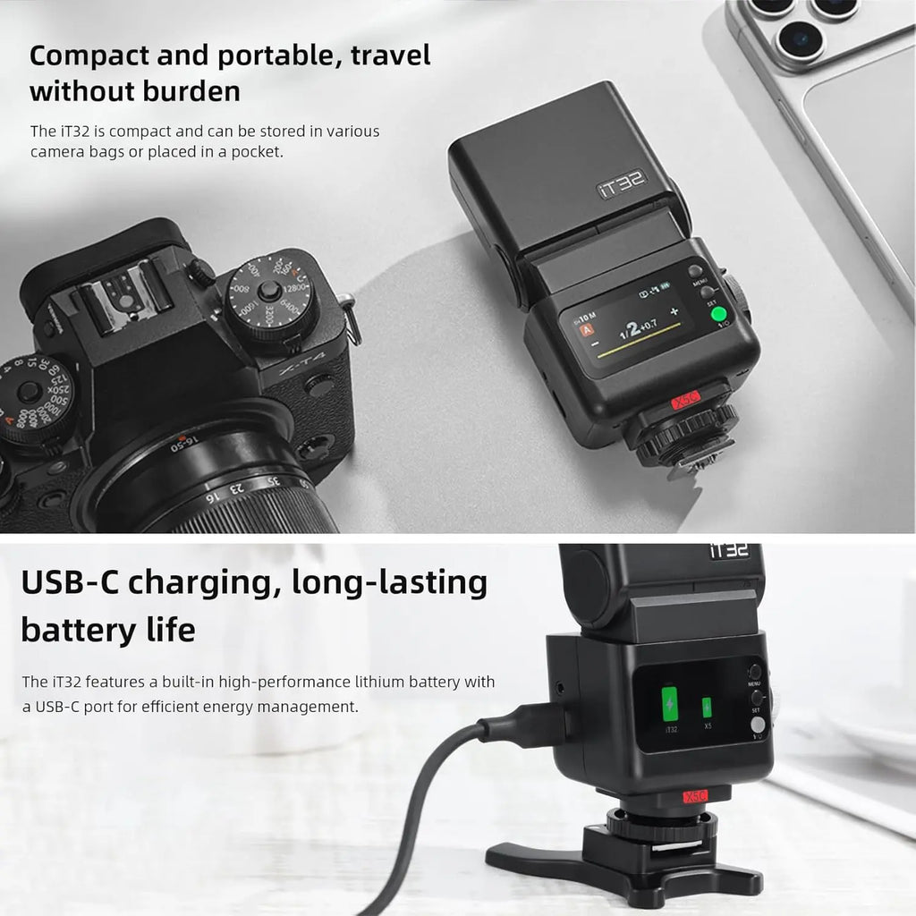 Godox iT32 TTL HSS Flash Kit with X5 C Trigger for Canon Godox