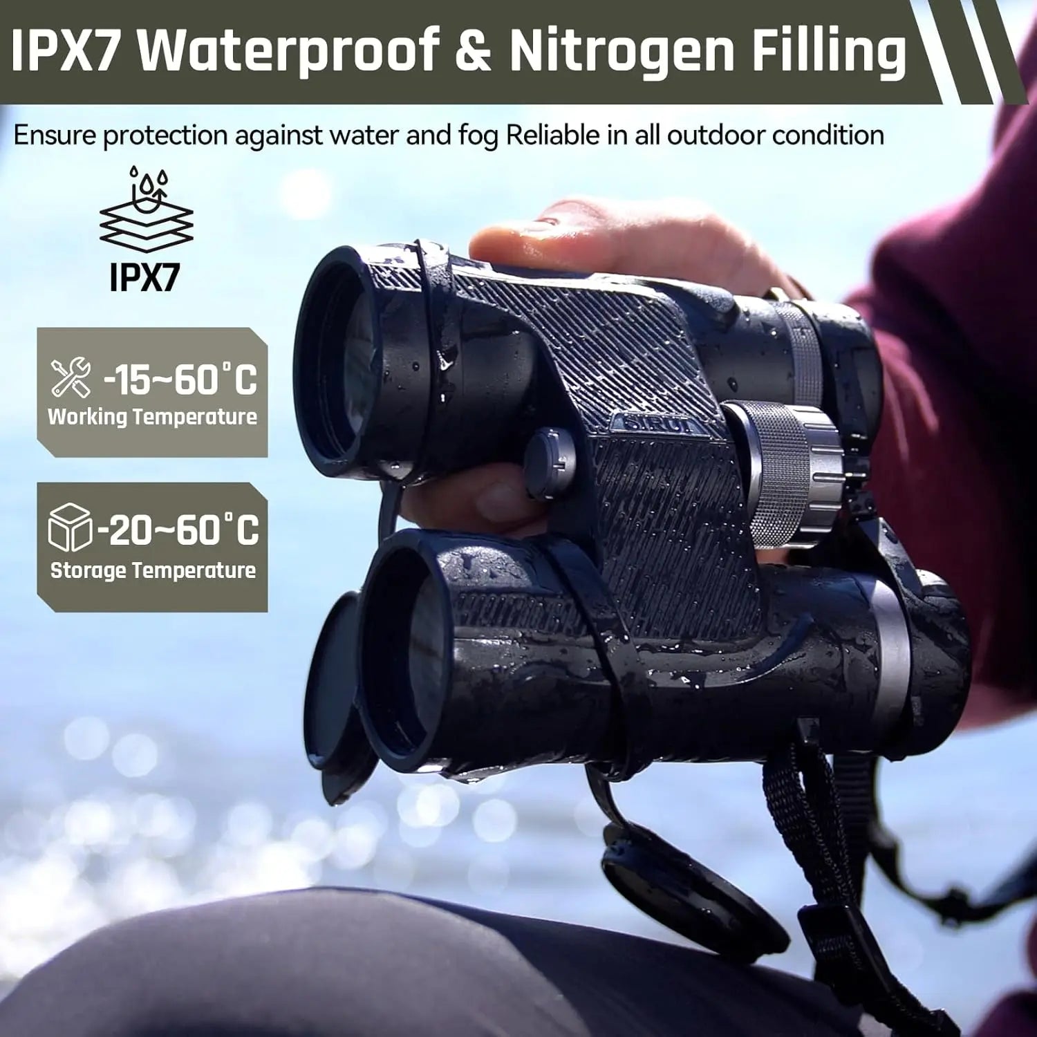 SPORTICH 10x42 HD Binoculars with ED Glass sirui