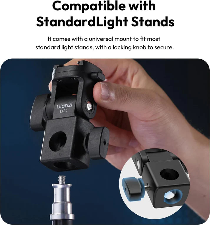 Ulanzi LA04 Light Stand Mount Adapter Quick Release Tilt Head