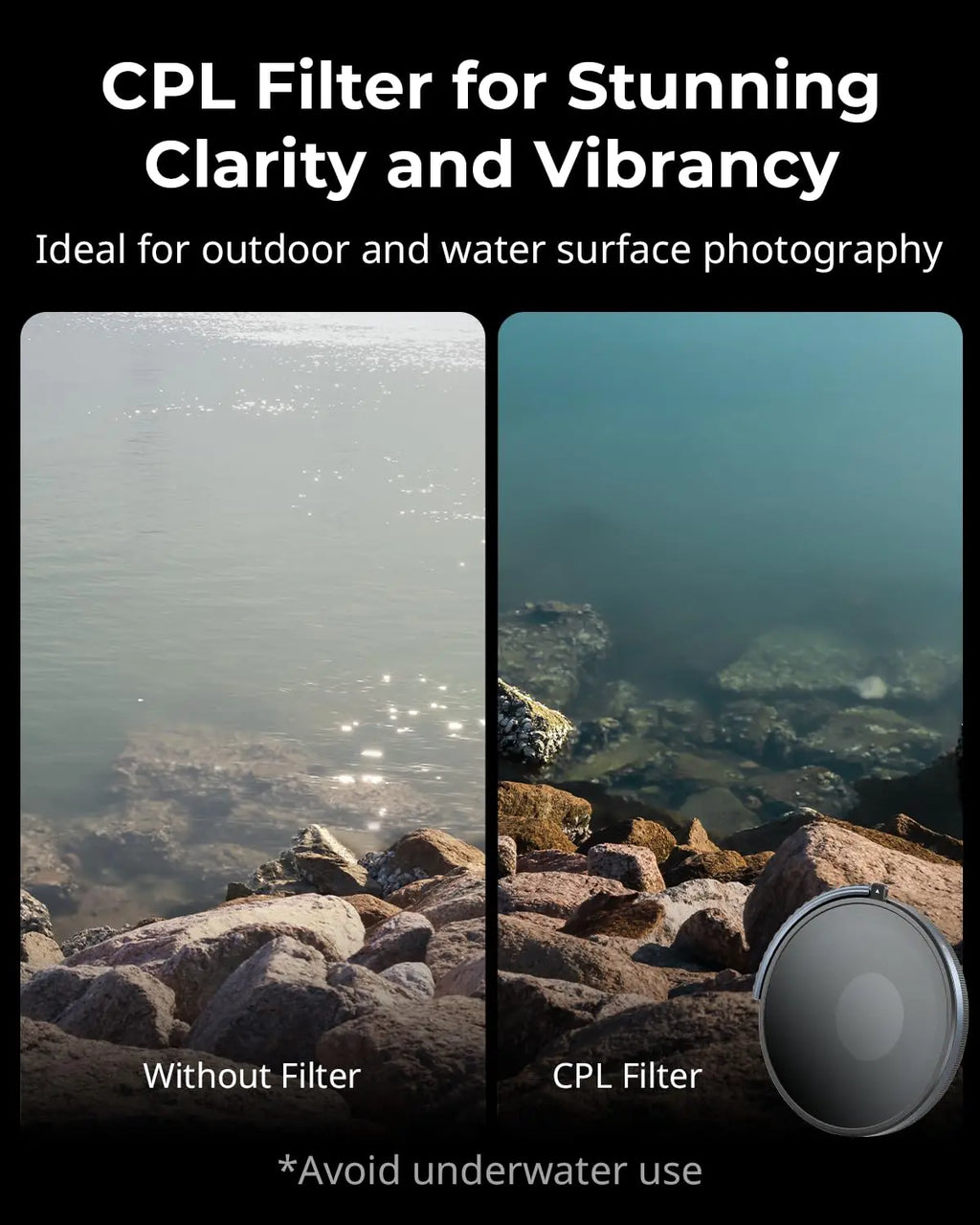 SmallRig CPL and VND 3 to 5 Filter for GoPro Action Camera Lens Filter 4942 SMALLRIG
