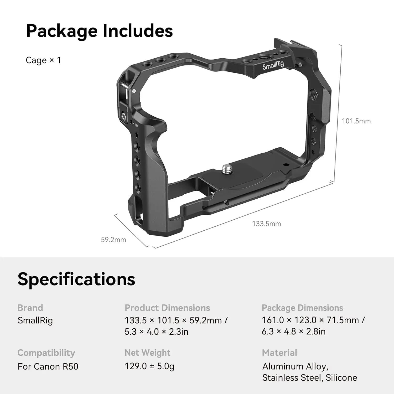SmallRig Cage for Canon EOS R50 Camera Protection Rig 4214 SMALLRIG
